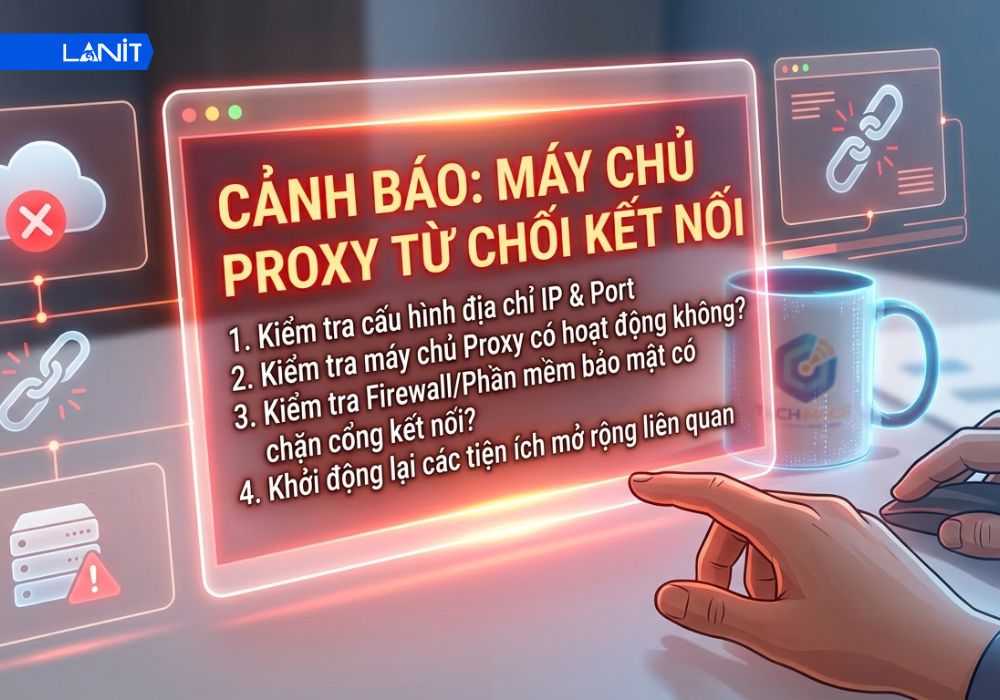 Những nguy&ecirc;n nh&acirc;n khiến m&aacute;y chủ proxy bị từ chối kết nối