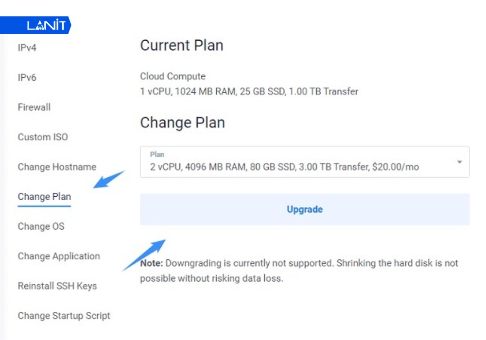 Cách nâng cấp cấu hình VPS (Resize)