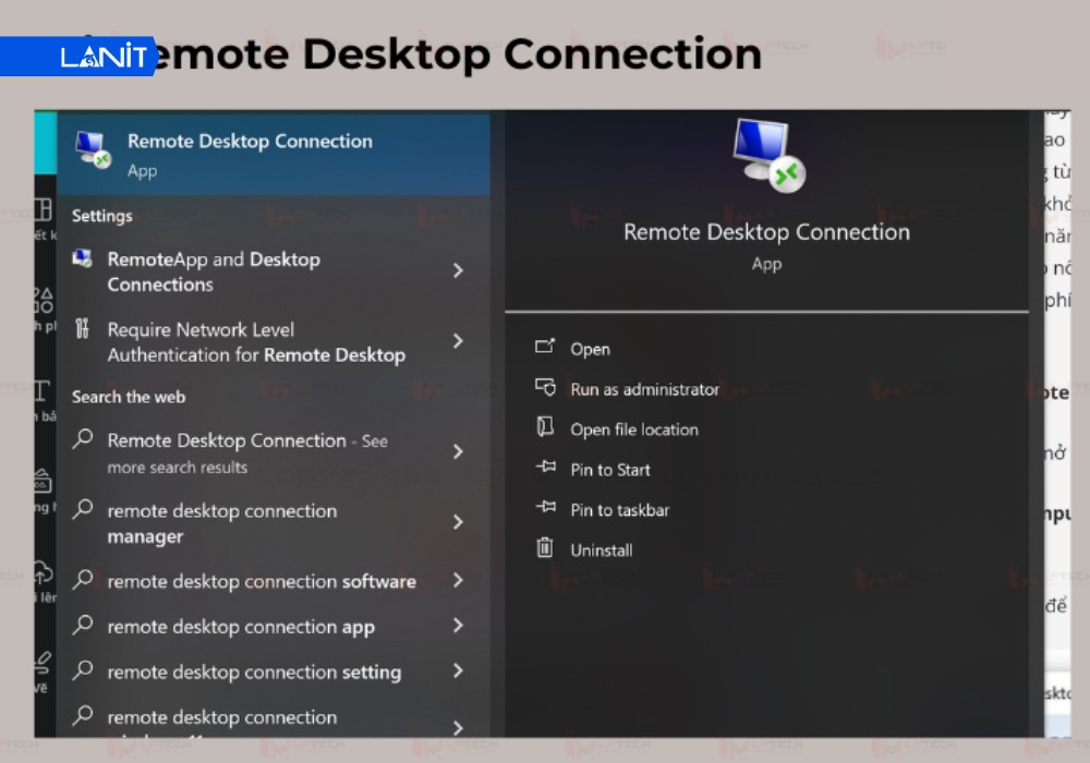 Remote Desktop Connection