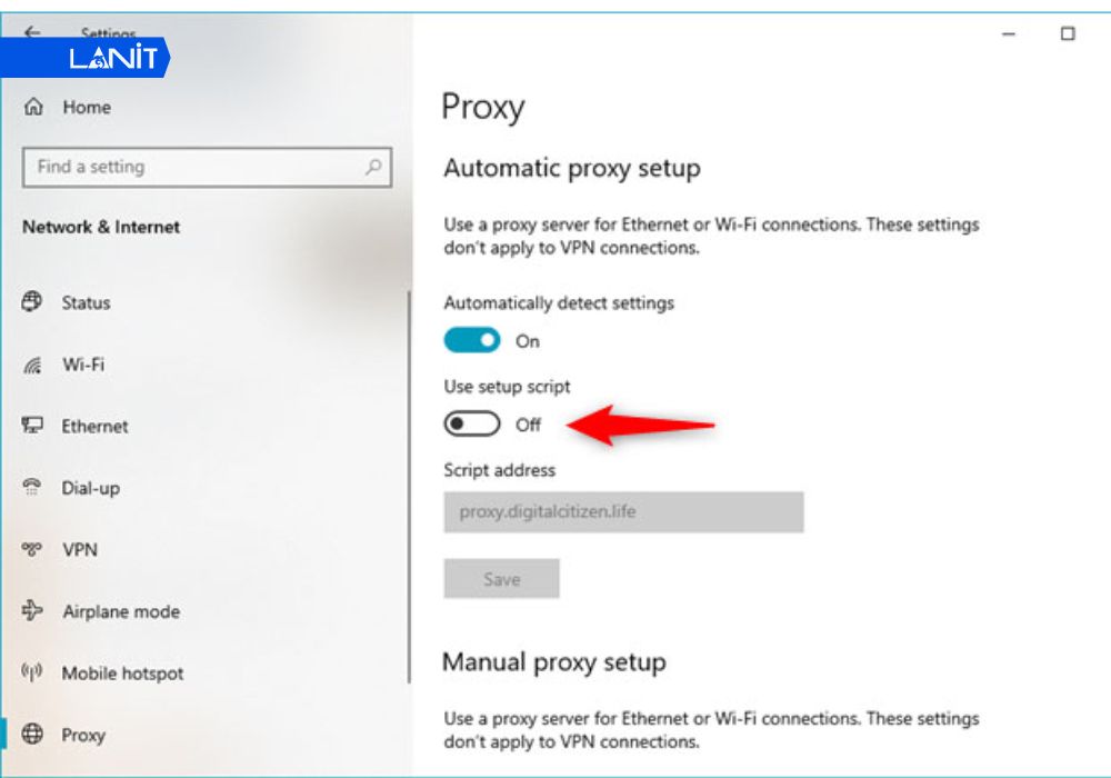 Tắt thiết lập Proxy trong Windows