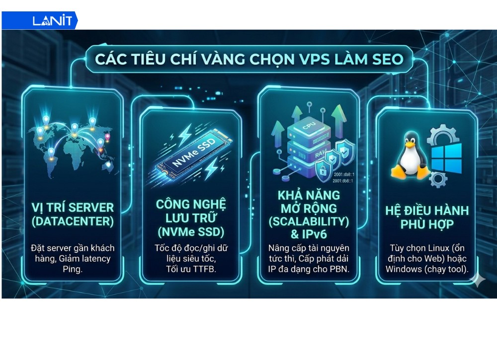 Ti&ecirc;u ch&iacute; "v&agrave;ng" khi chọn thu&ecirc; VPS l&agrave;m SEO