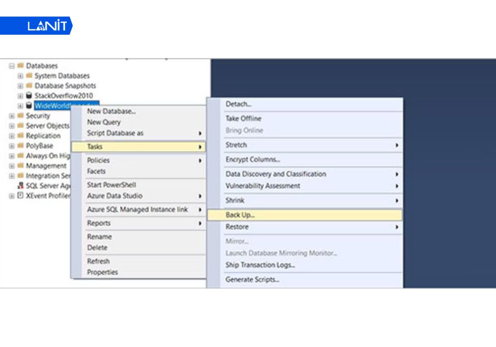 Truy cập thư mục Databases