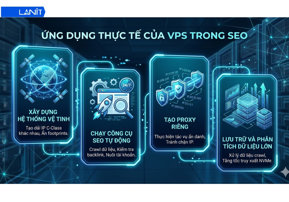 C&aacute;c ứng dụng thực tế của VPS trong giới l&agrave;m SEO