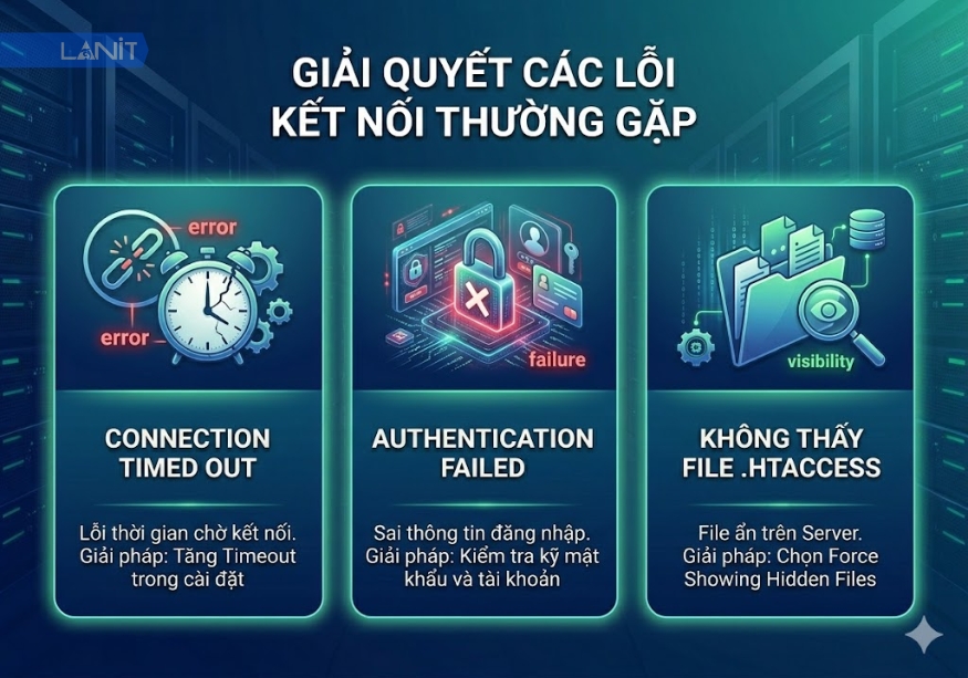 Giải quyết các lỗi kết nối thường gặp