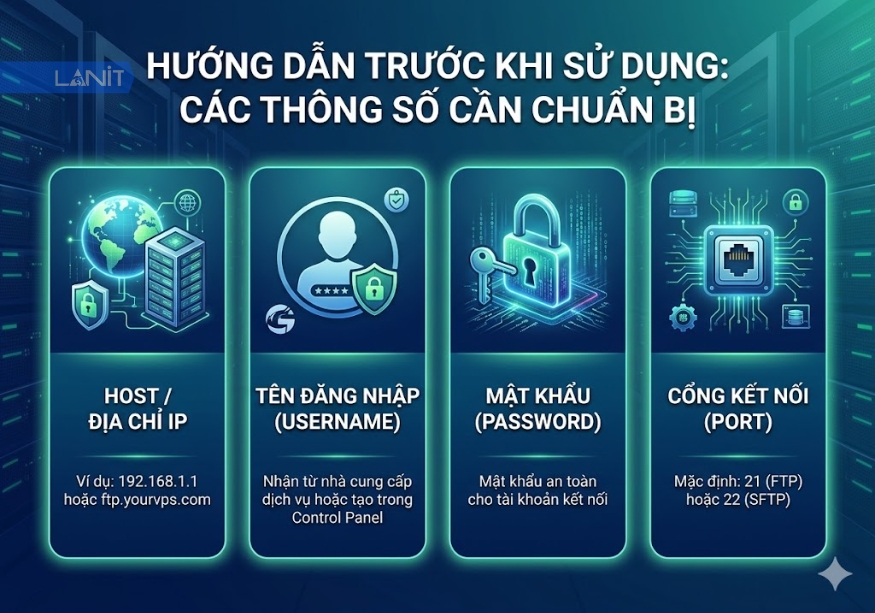 Các thông số cần chuẩn bị trước khi sử dụng