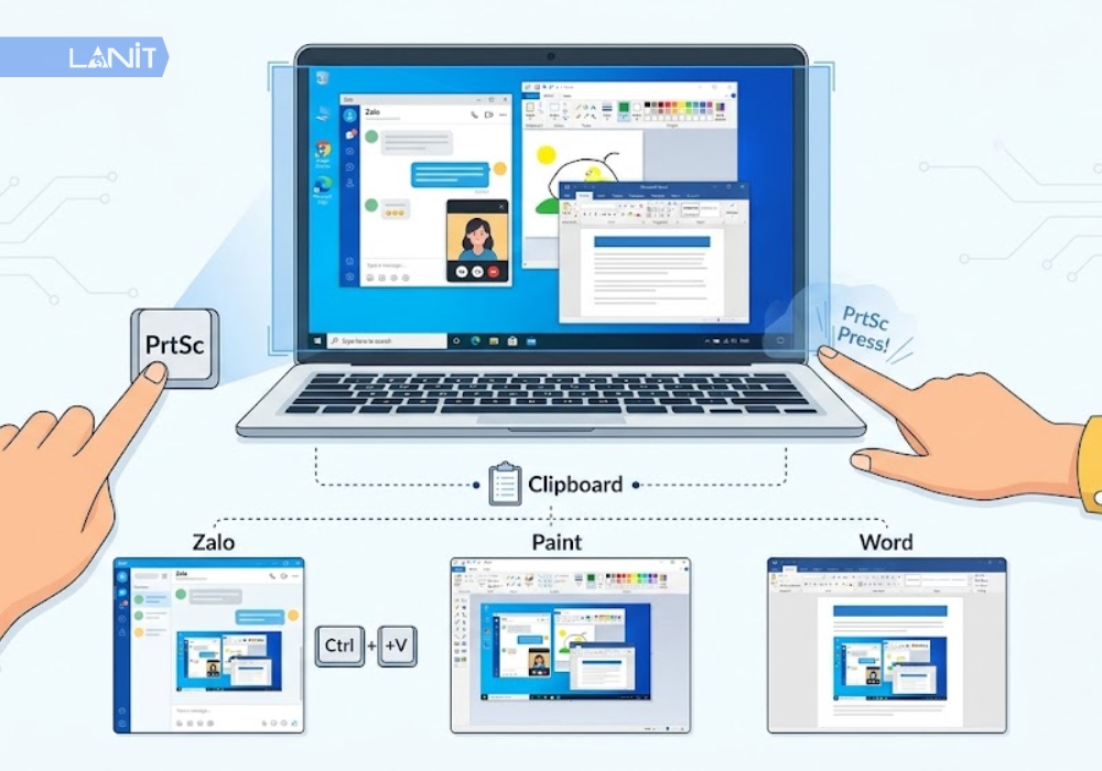 Sử dụng ph&iacute;m Prt Scr (Print Screen)