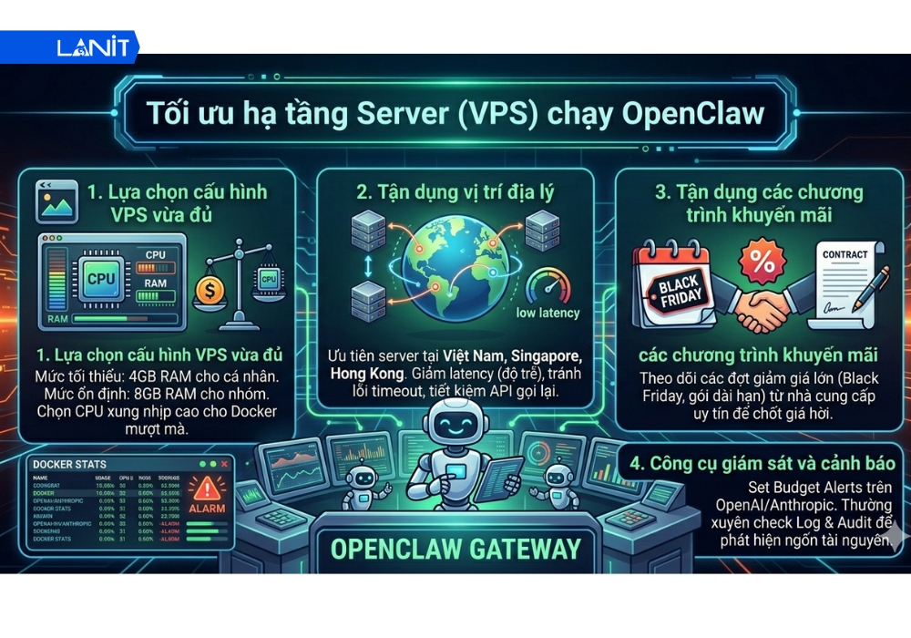 Tối ưu hạ tầng Server/VPS chạy OpenClaw