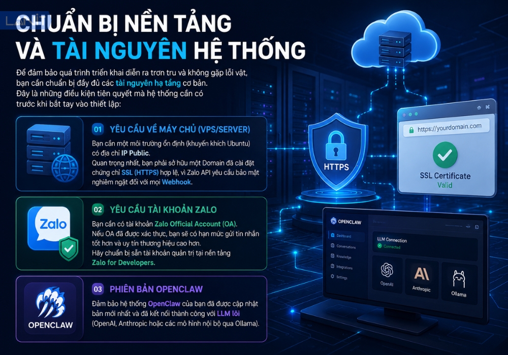 Chuẩn bị nền tảng v&agrave; t&agrave;i nguy&ecirc;n hệ thống