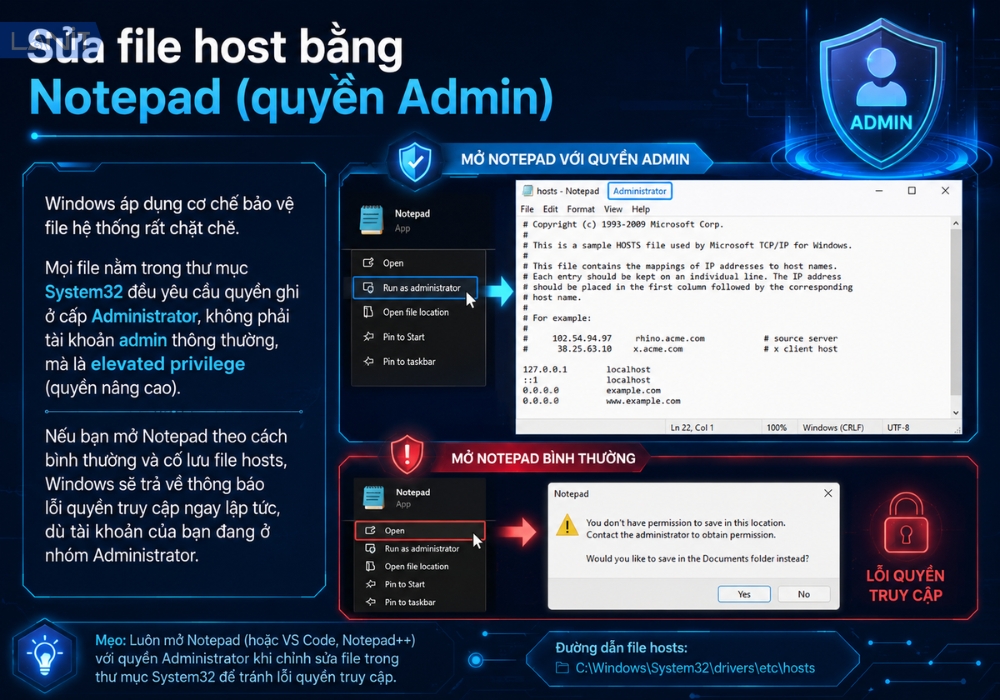 Mo Notepad Voi Quyen Run As Administrator