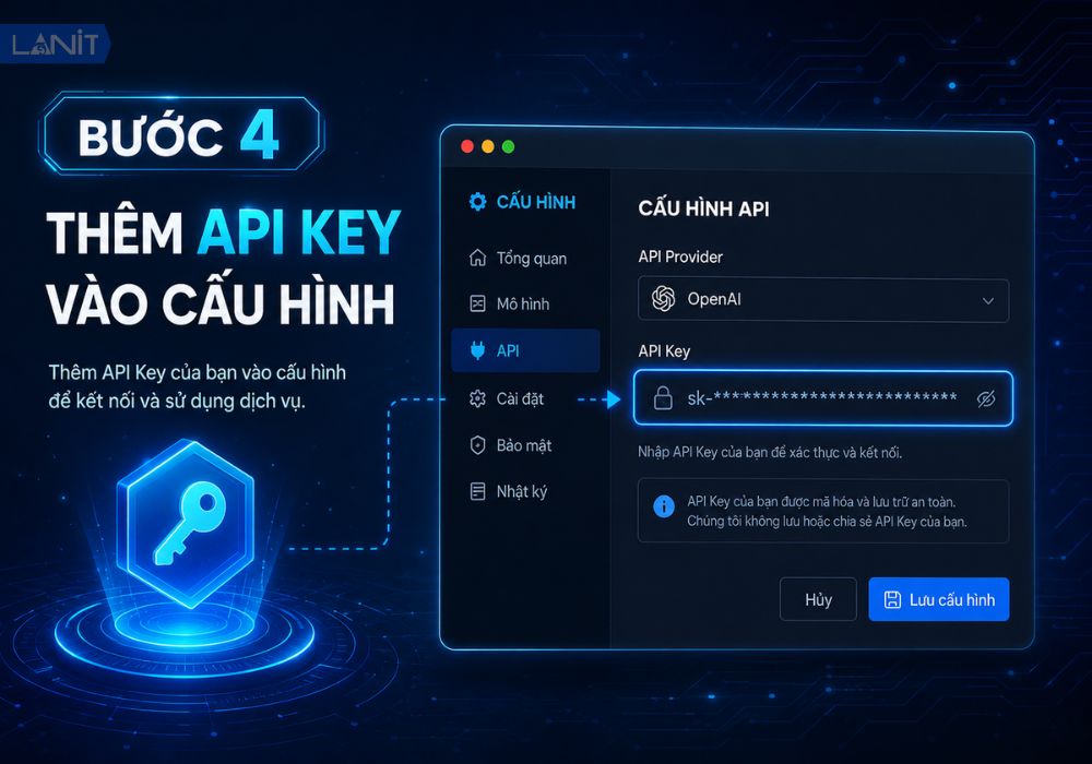Th&ecirc;m API Key v&agrave;o cấu h&igrave;nh